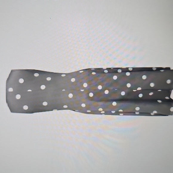 NWT The Tulips Sleeveless Long Peplum Pocketed Gray Polka Dot Dress XXL - Picture 3 of 10